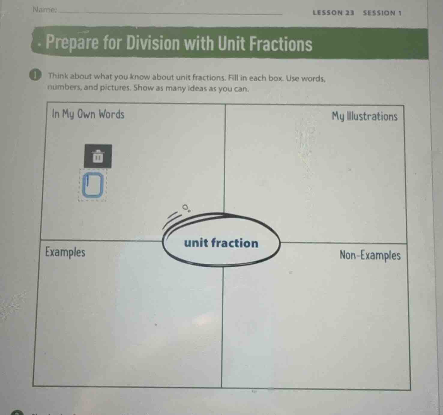 name:lesson 23 session 1prepare for division with unit fractions1 think…