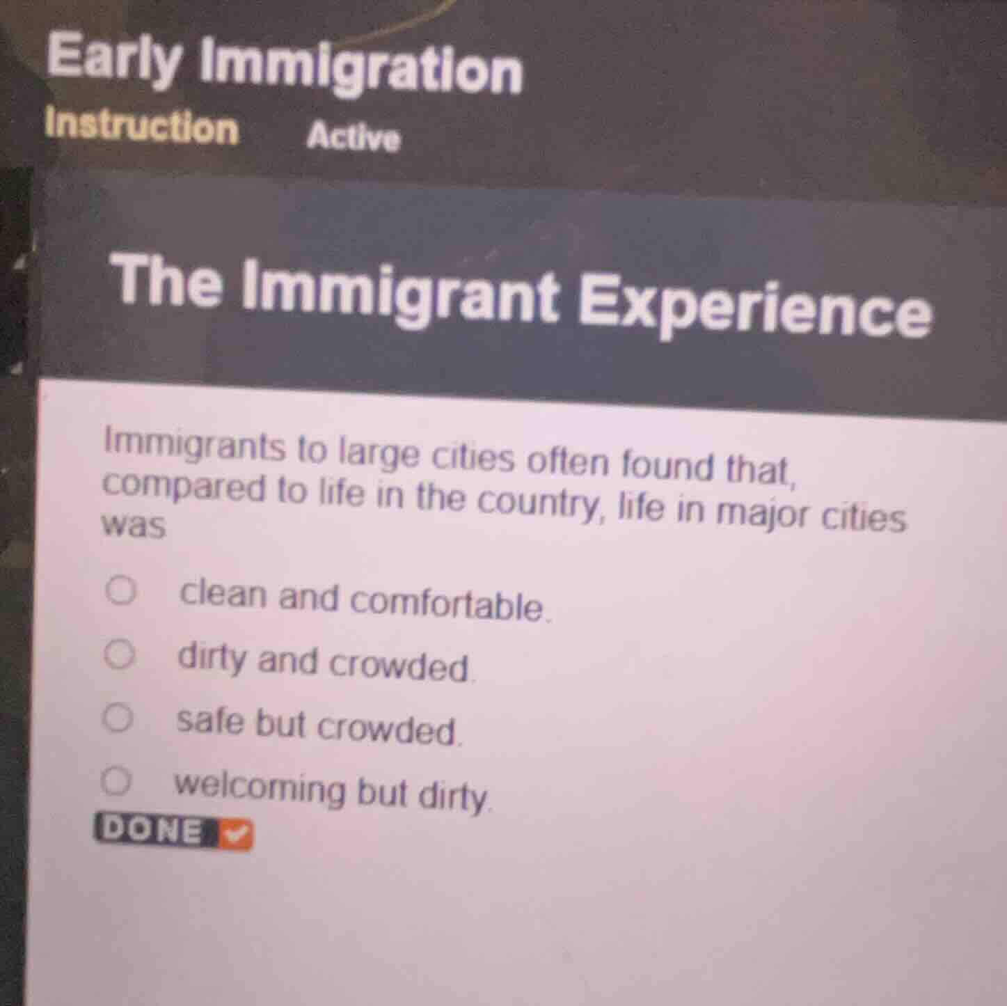 early immigration instruction active the immigrant experience immigrant…