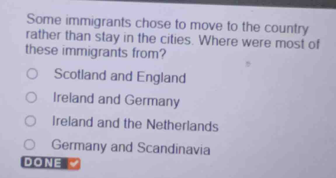 some immigrants chose to move to the country rather than stay in the ci…