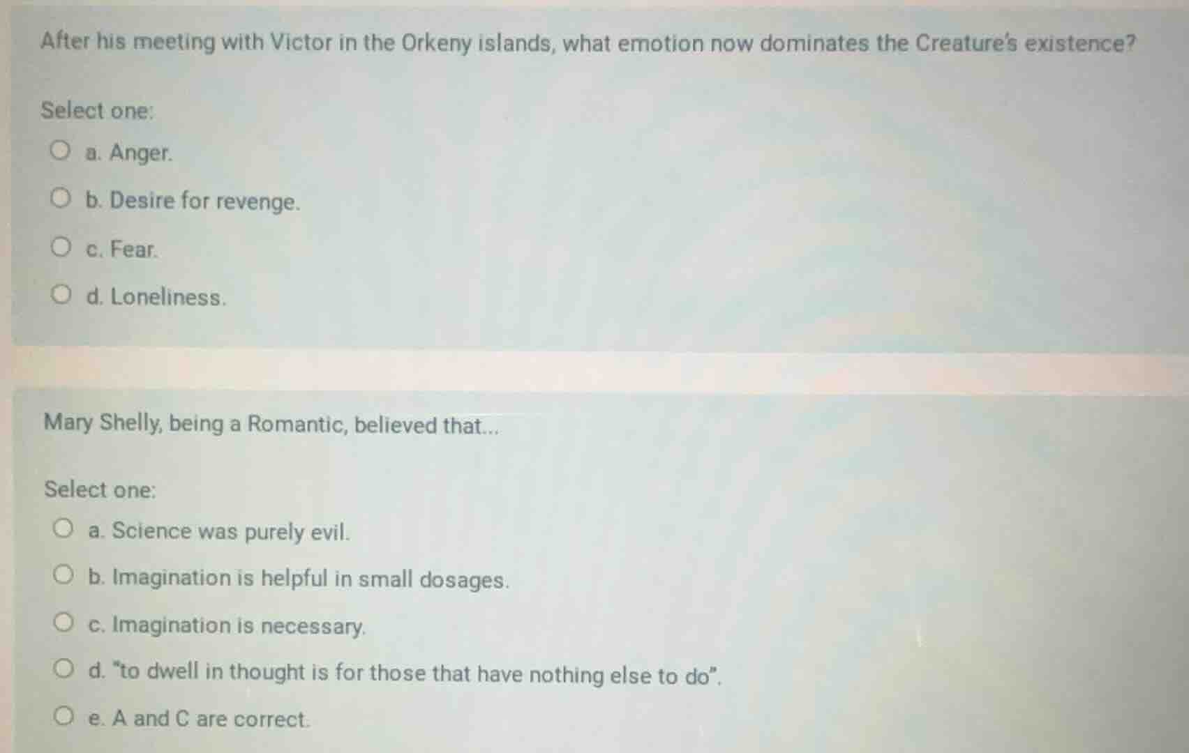 after his meeting with victor in the orkeny islands, what emotion now d…