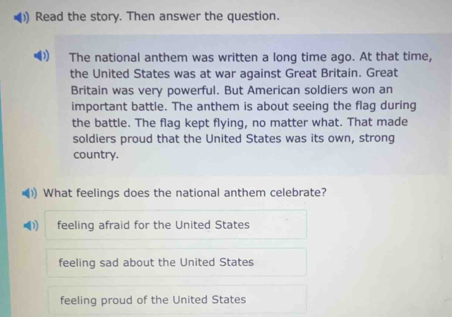 read the story. then answer the question. the national anthem was writt…