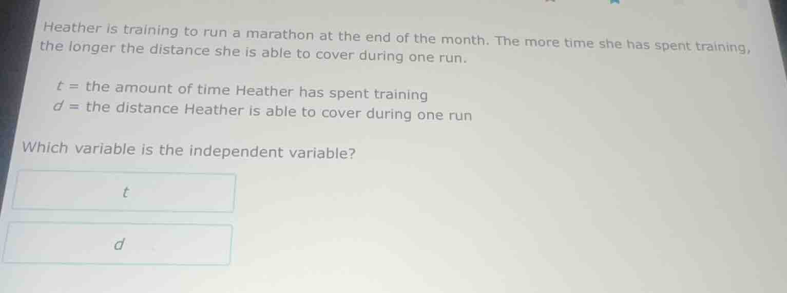 heather is training to run a marathon at the end of the month. the more…