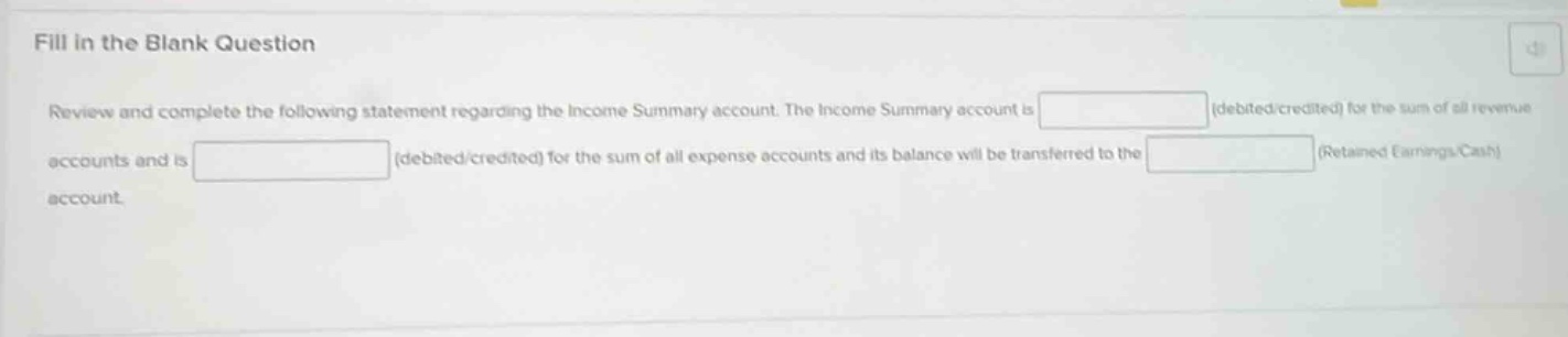 fill in the blank question review and complete the following statement …