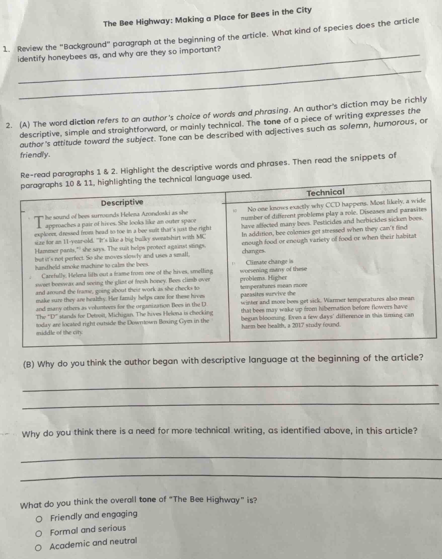 the bee highway: making a place for bees in the city1. review the \back…