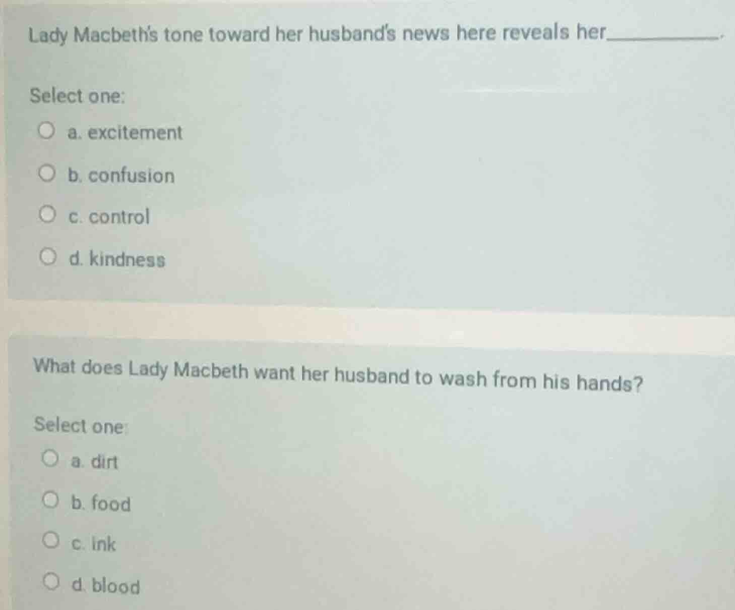lady macbeths tone toward her husbands news here reveals her_________. …