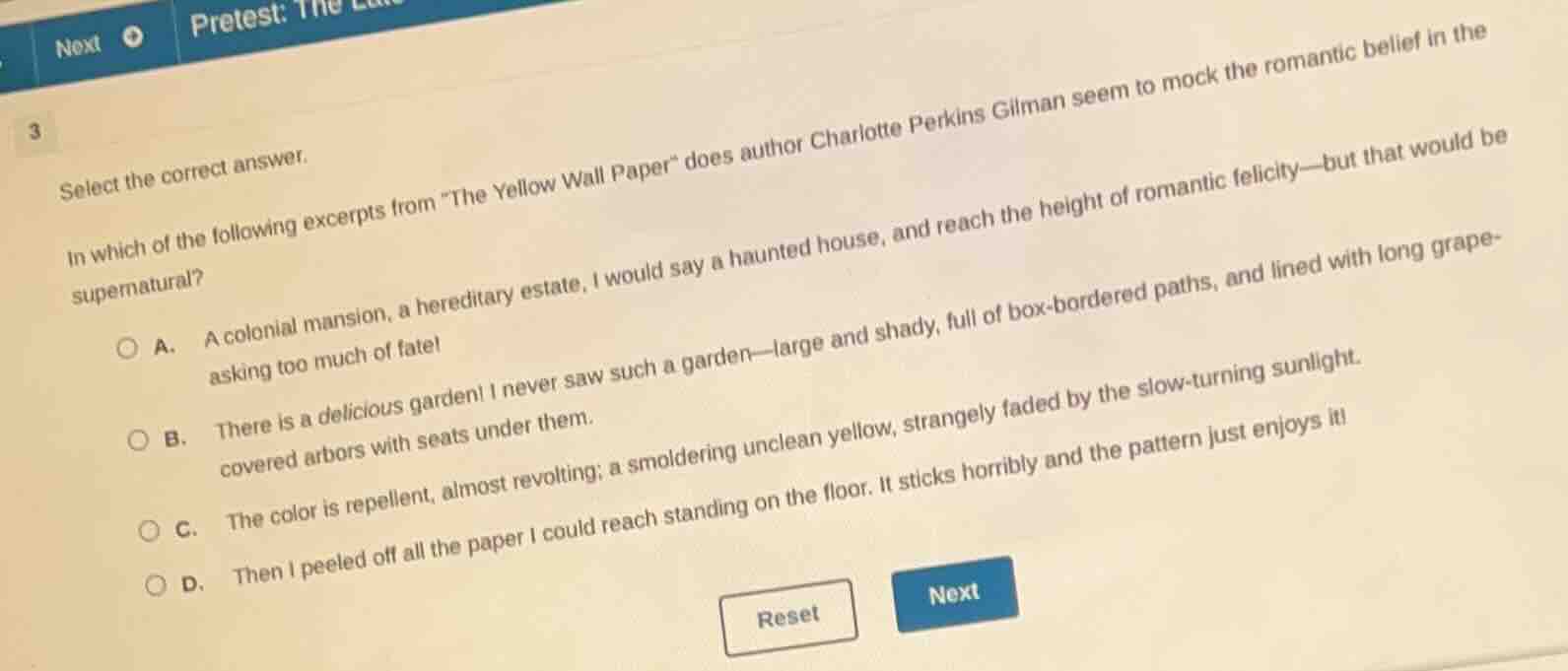 3 select the correct answer. in which of the following excerpts from \t…