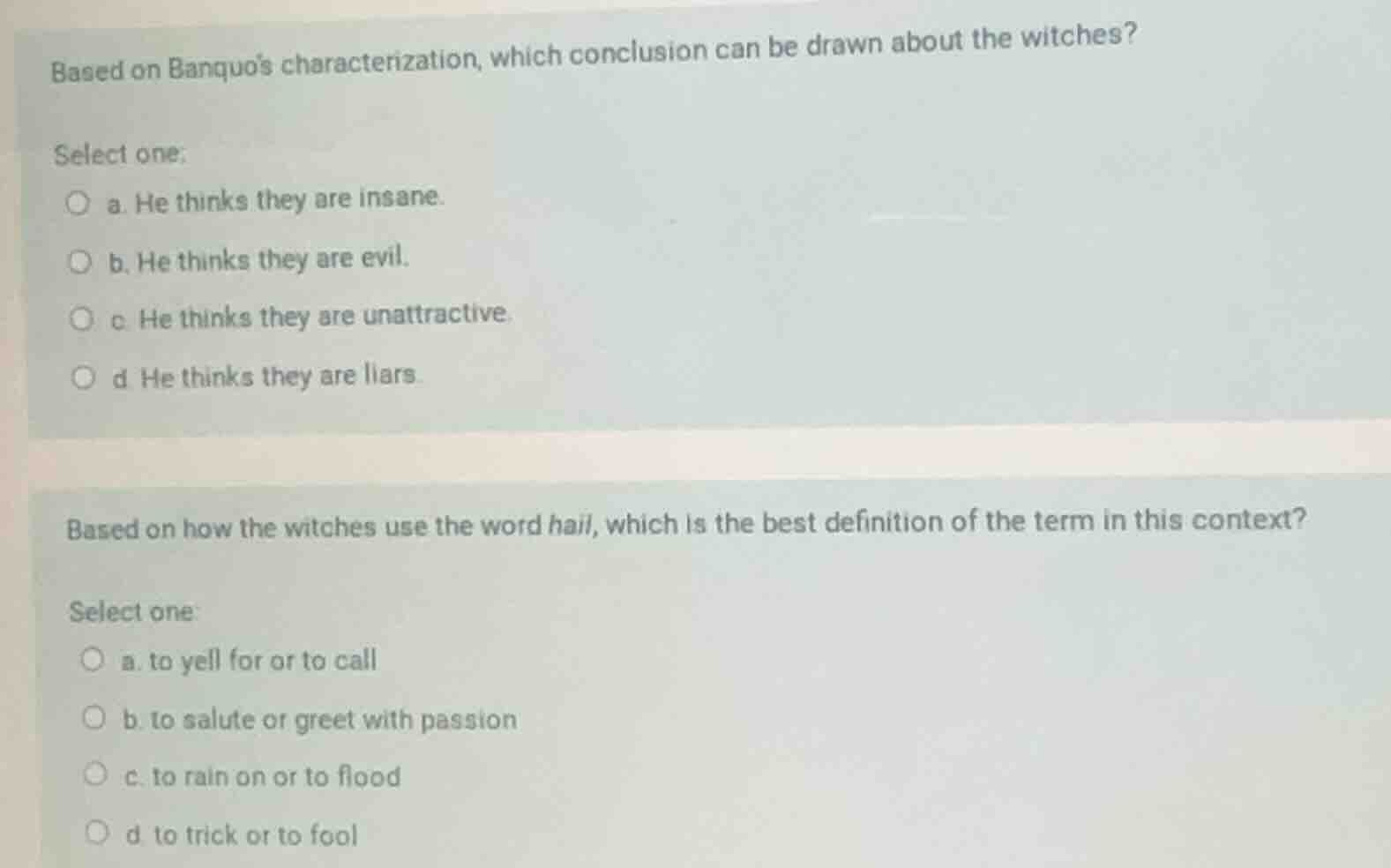 based on banquos characterization, which conclusion can be drawn about …