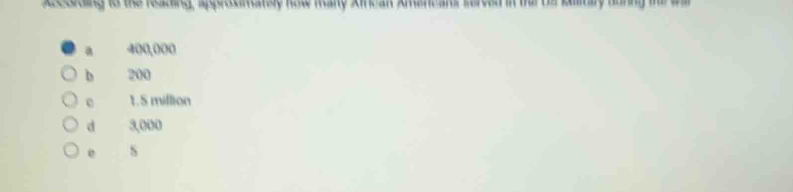 according to the reading, approximately how many african americans serv…