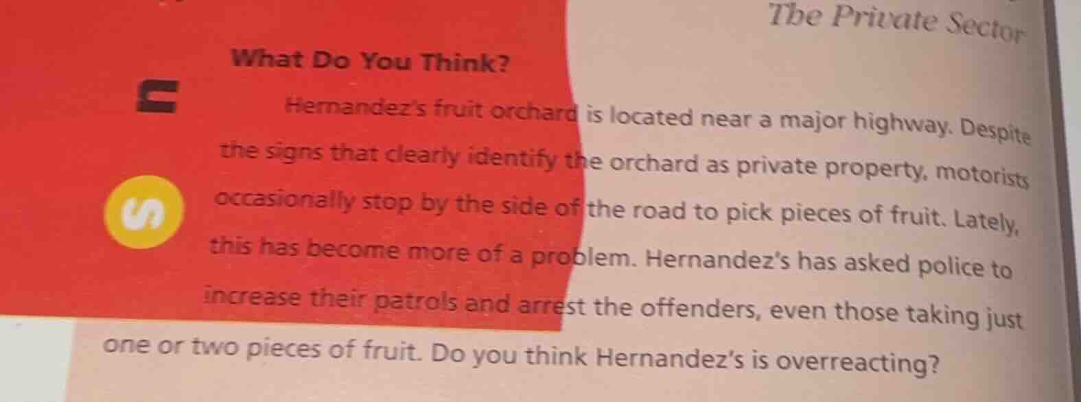 what do you think? hernandezs fruit orchard is located near a major hig…