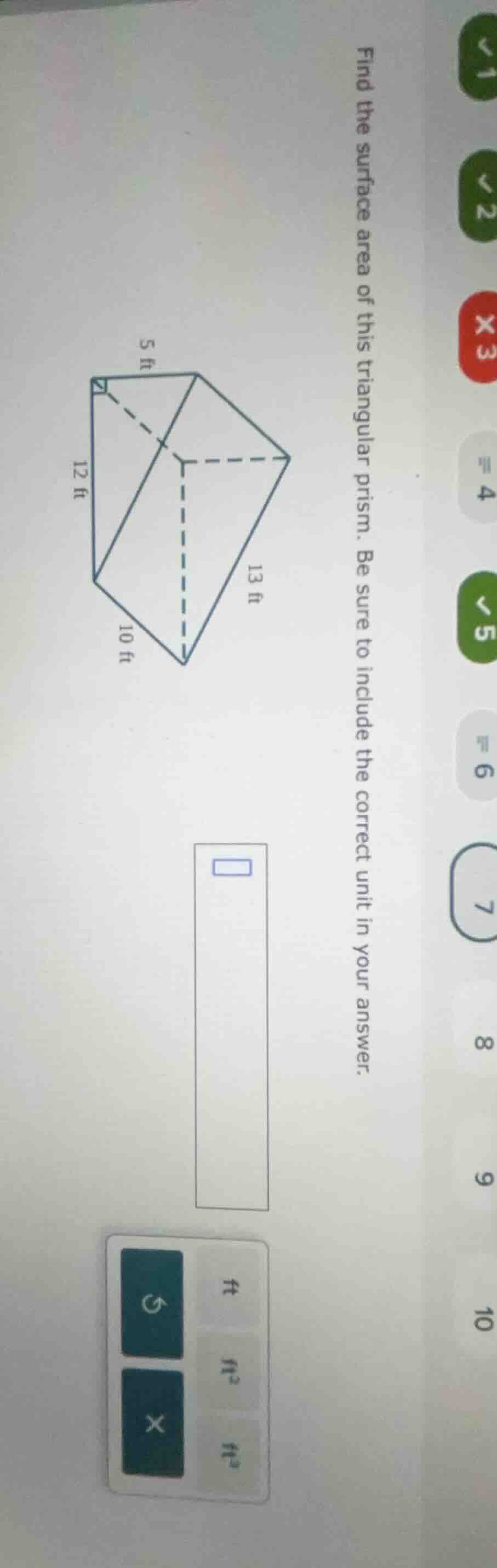 find the surface area of this triangular prism. be sure to include the …