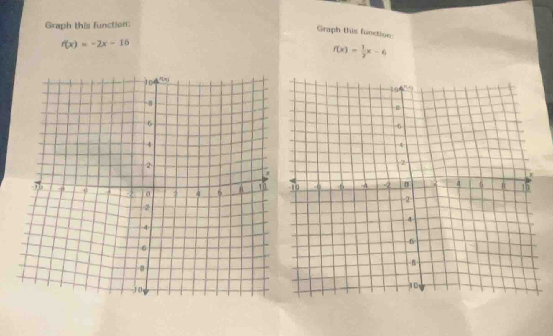 graph this function:$f(x) = -2x - 16$graph this function:$f(x) = \\frac…