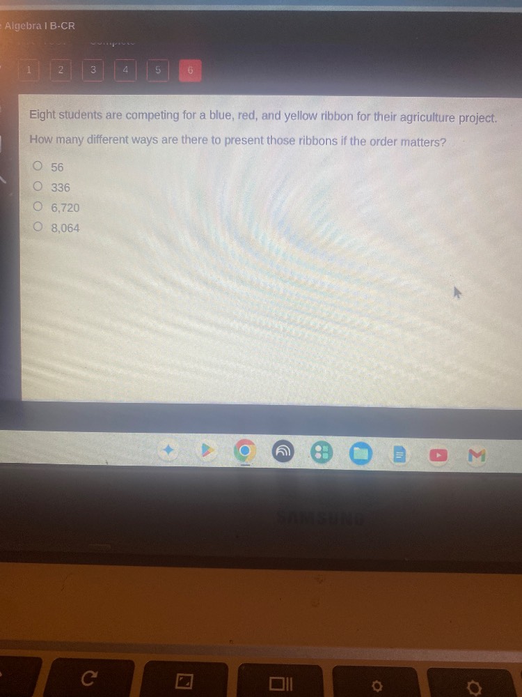 algebra i b-cr complete 1 2 3 4 5 6 eight students are competing for a …