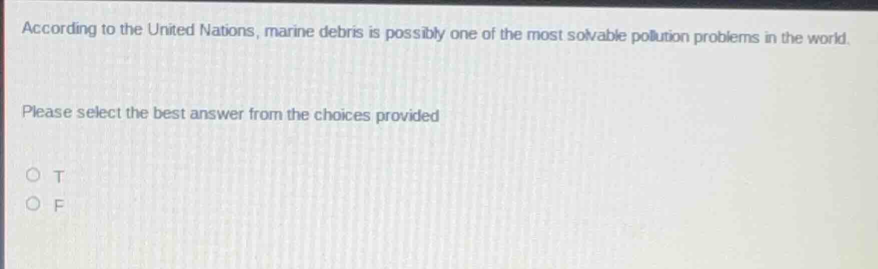 according to the united nations, marine debris is possibly one of the m…