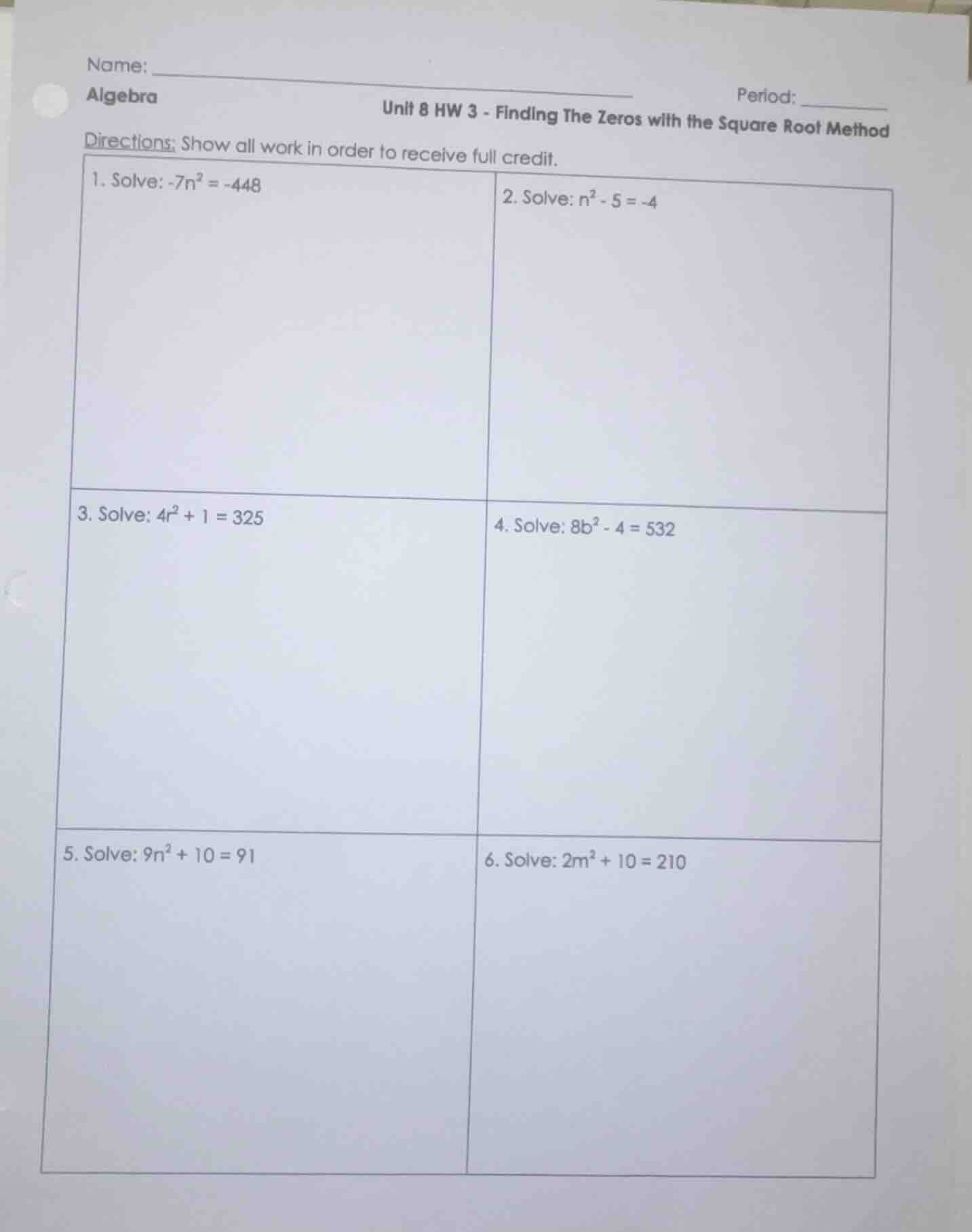 name: _______________period: ________algebraunit 8 hw 3 - finding the z…