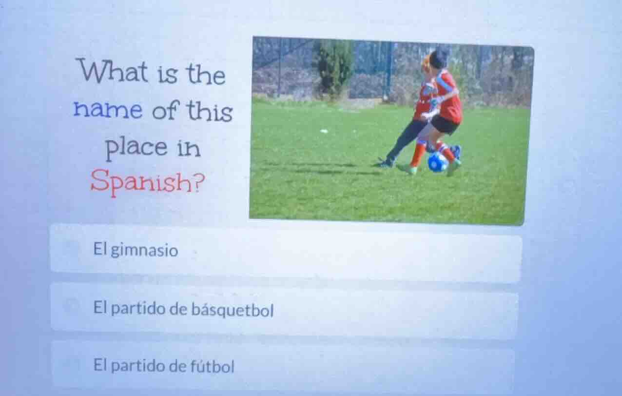 what is the name of this place in spanish? el gimnasio el partido de bá…