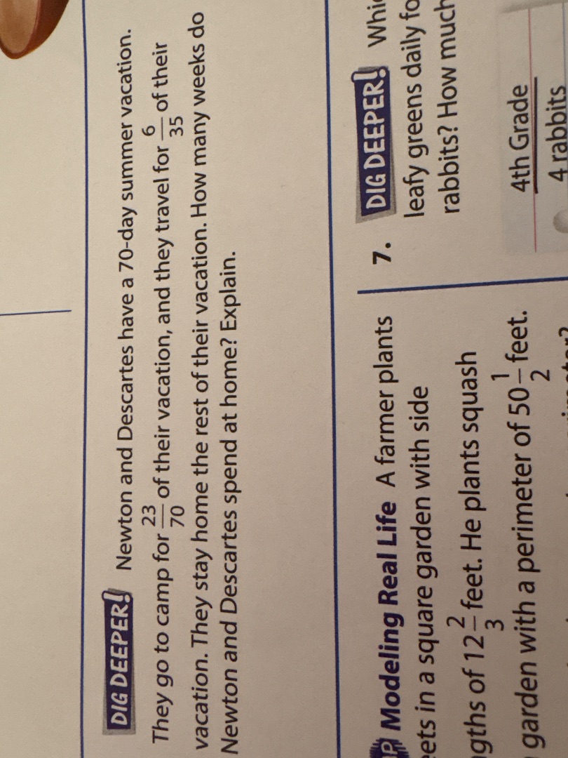 dig deeper! newton and descartes have a 70-day summer vacation. they go…