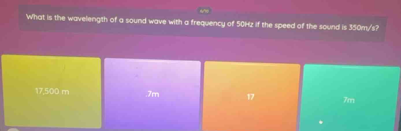 what is the wavelength of a sound wave with a frequency of 50hz if the …