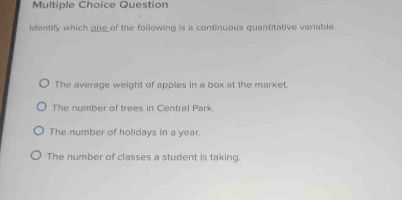 multiple choice question identify which one of the following is a conti…