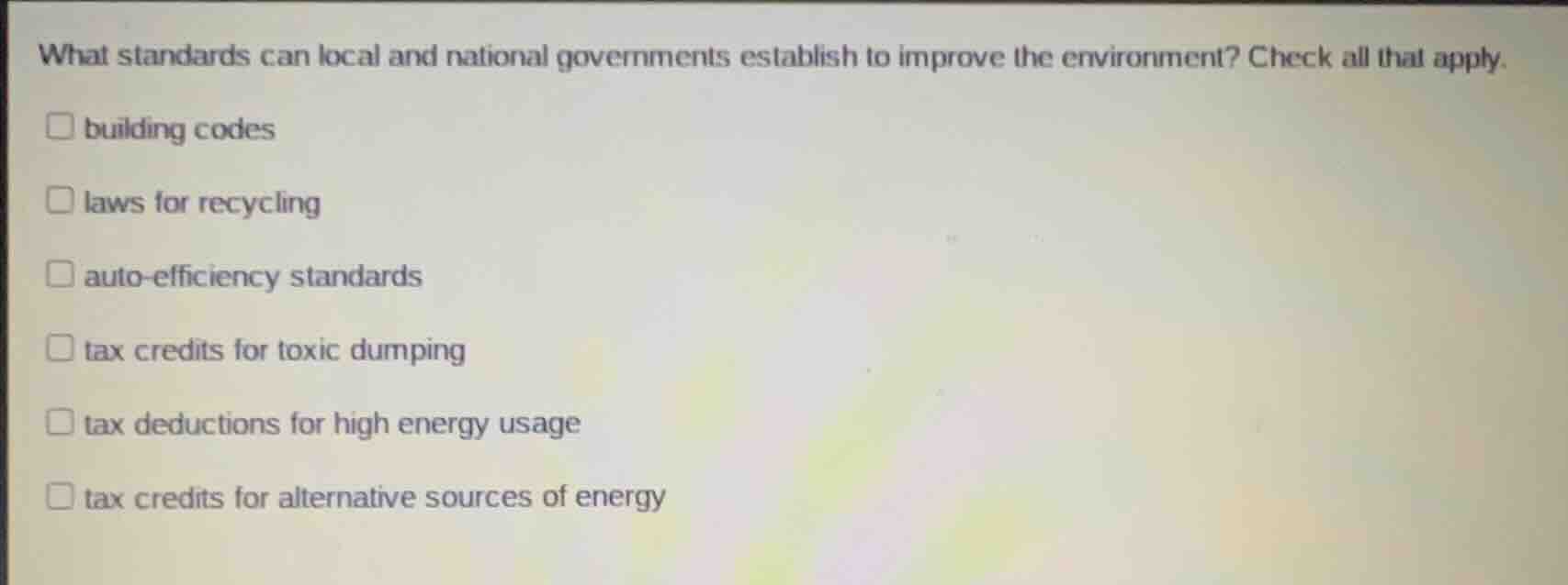 what standards can local and national governments establish to improve …