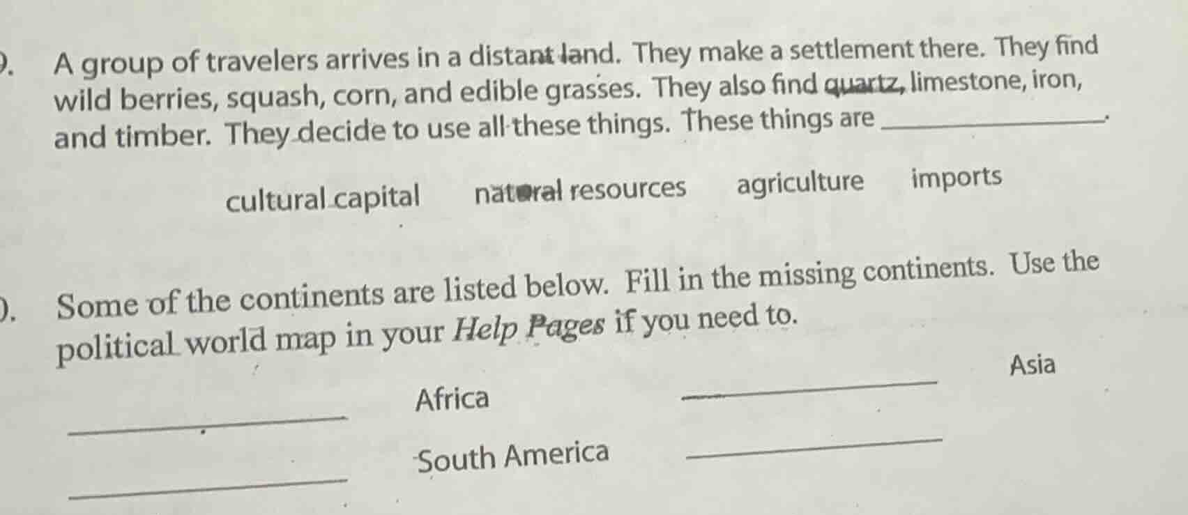 9. a group of travelers arrives in a distant land. they make a settleme…