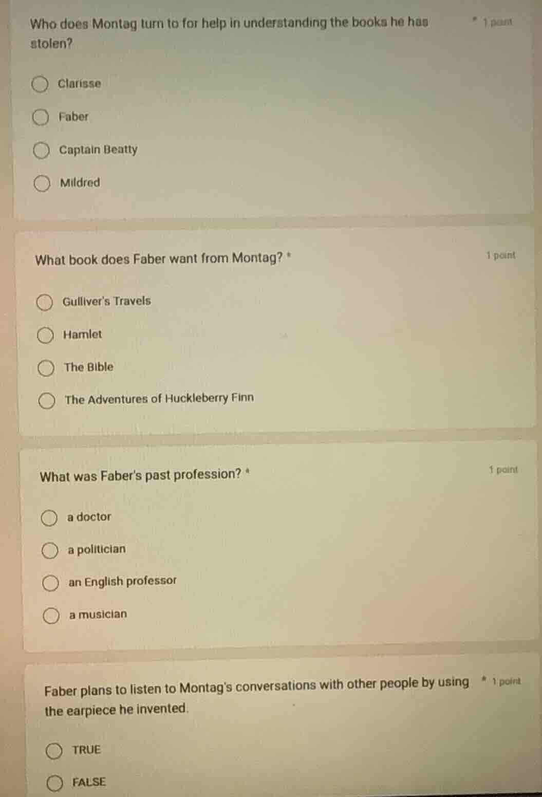 1 point who does montag turn to for help in understanding the books he …