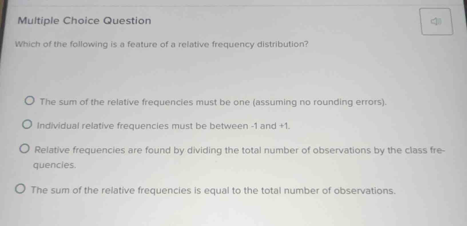 multiple choice question which of the following is a feature of a relat…