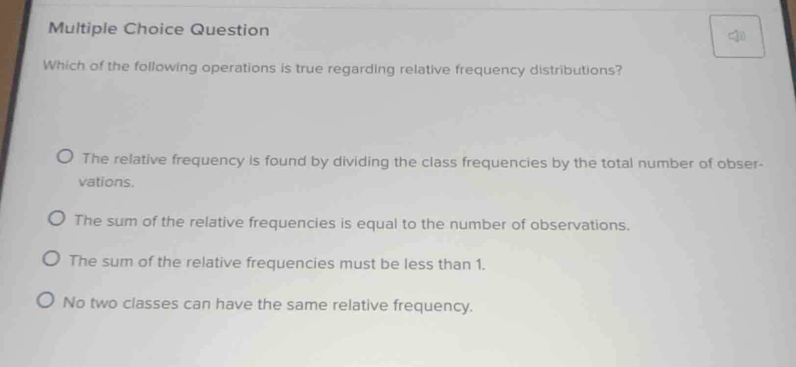 multiple choice question which of the following operations is true rega…