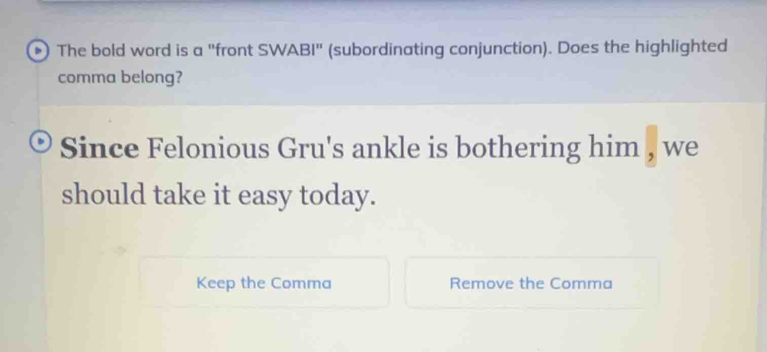 the bold word is a \front swabi\ (subordinating conjunction). does the …