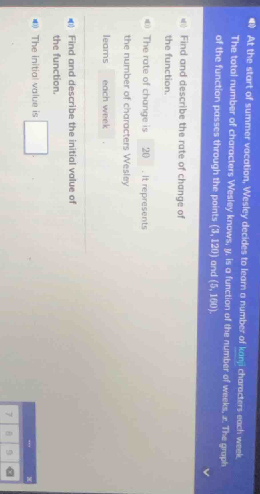 at the start of summer vacation, wesley decides to learn a number of ka…