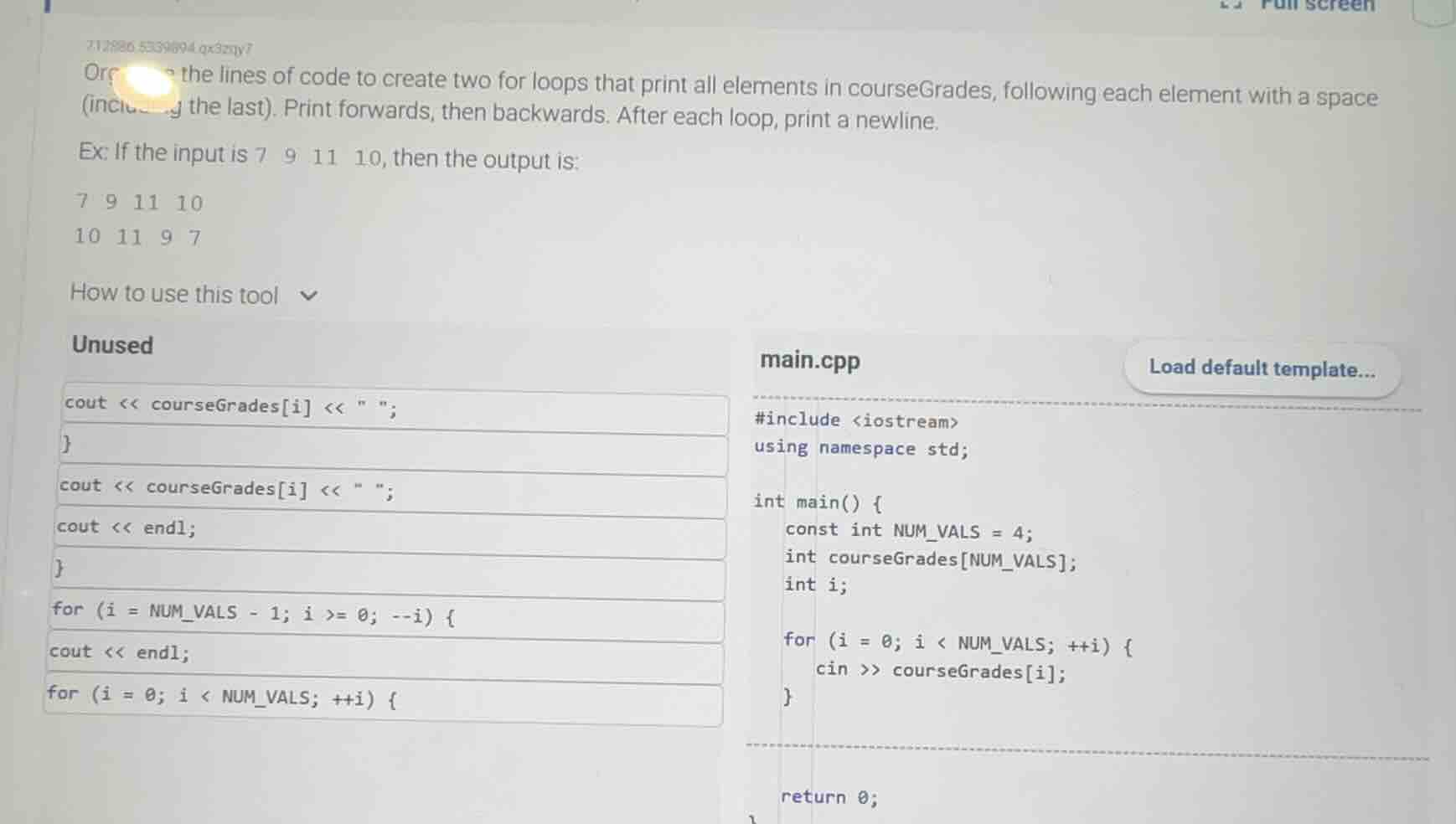 712986 5539894.qx3zqy7 or the lines of code to create two for loops tha…