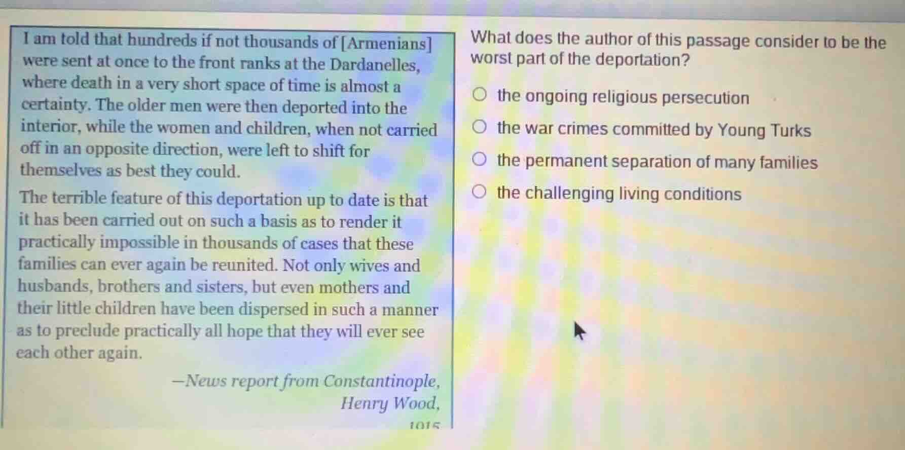 i am told that hundreds if not thousands of armenians were sent at once…