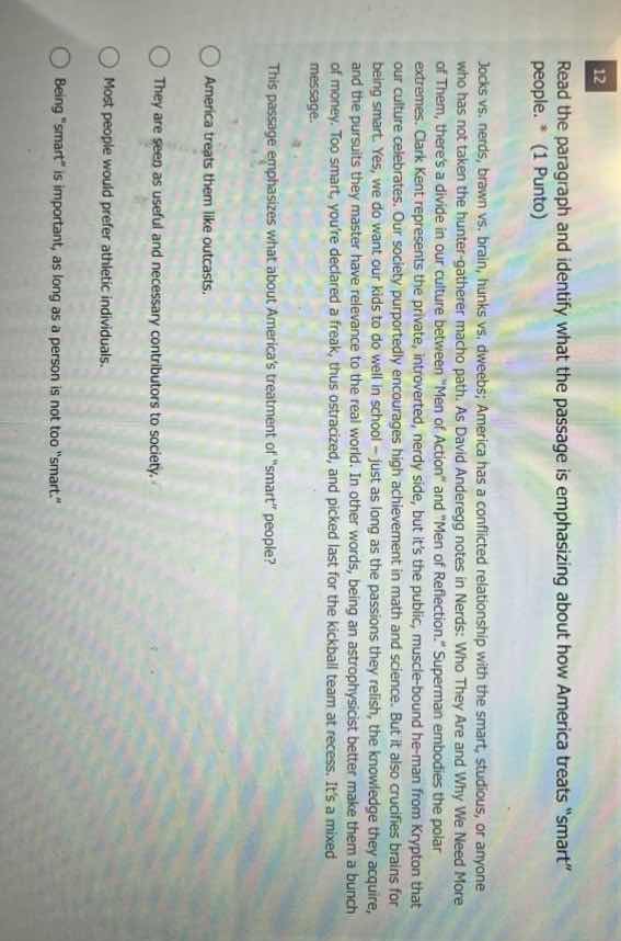 12 read the paragraph and identify what the passage is emphasizing abou…