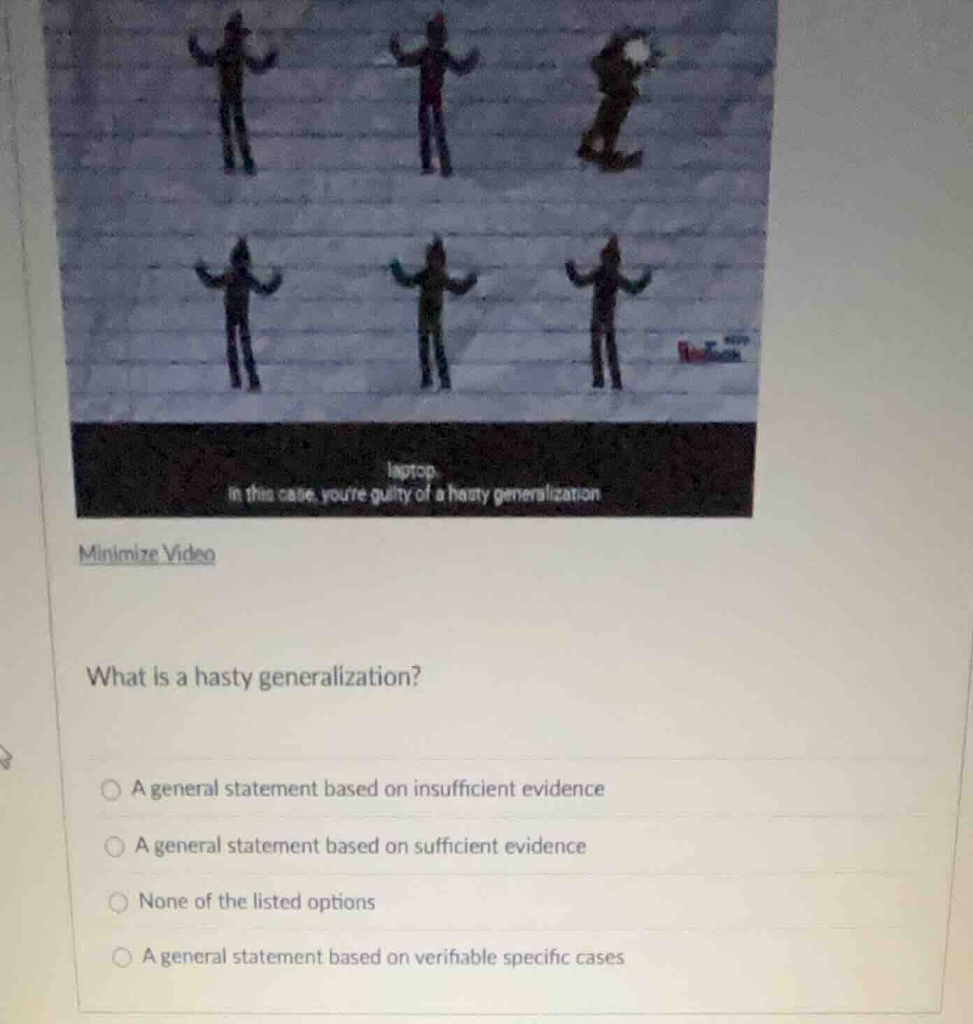 laptop.in this case, youre guilty of a hasty generalizationminimize vid…