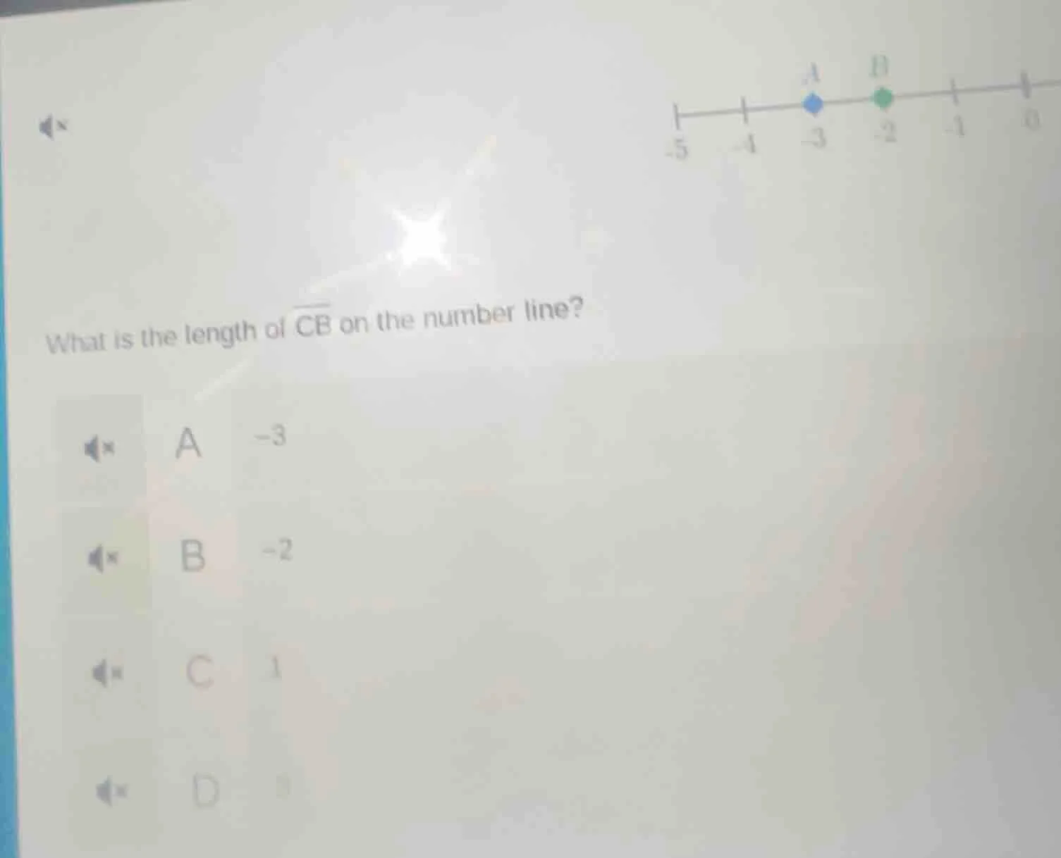 what is the length of $overline{cb}$ on the number line? a -3 b -2 c 1 …