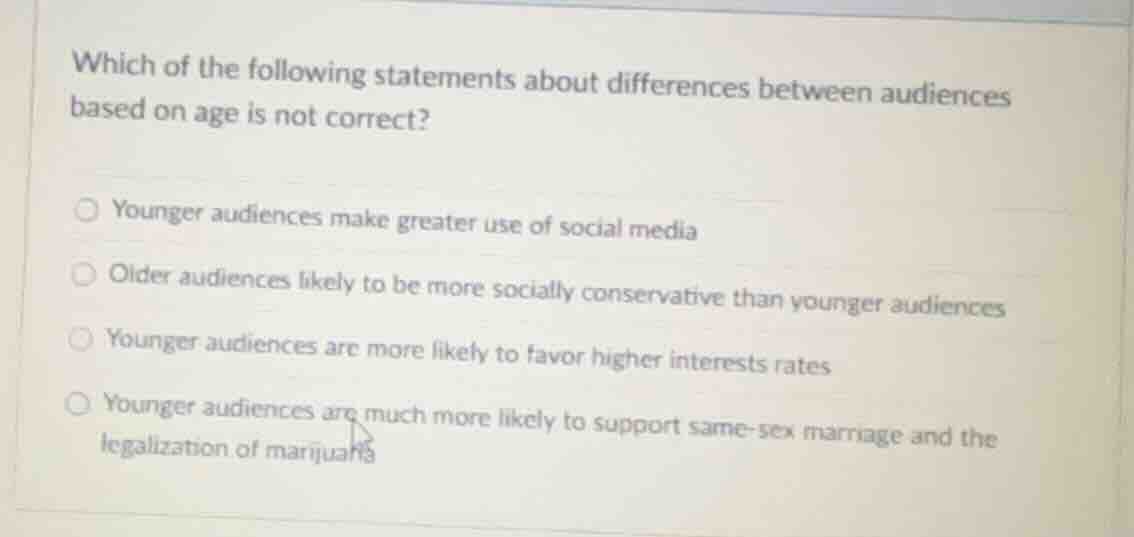 which of the following statements about differences between audiences b…