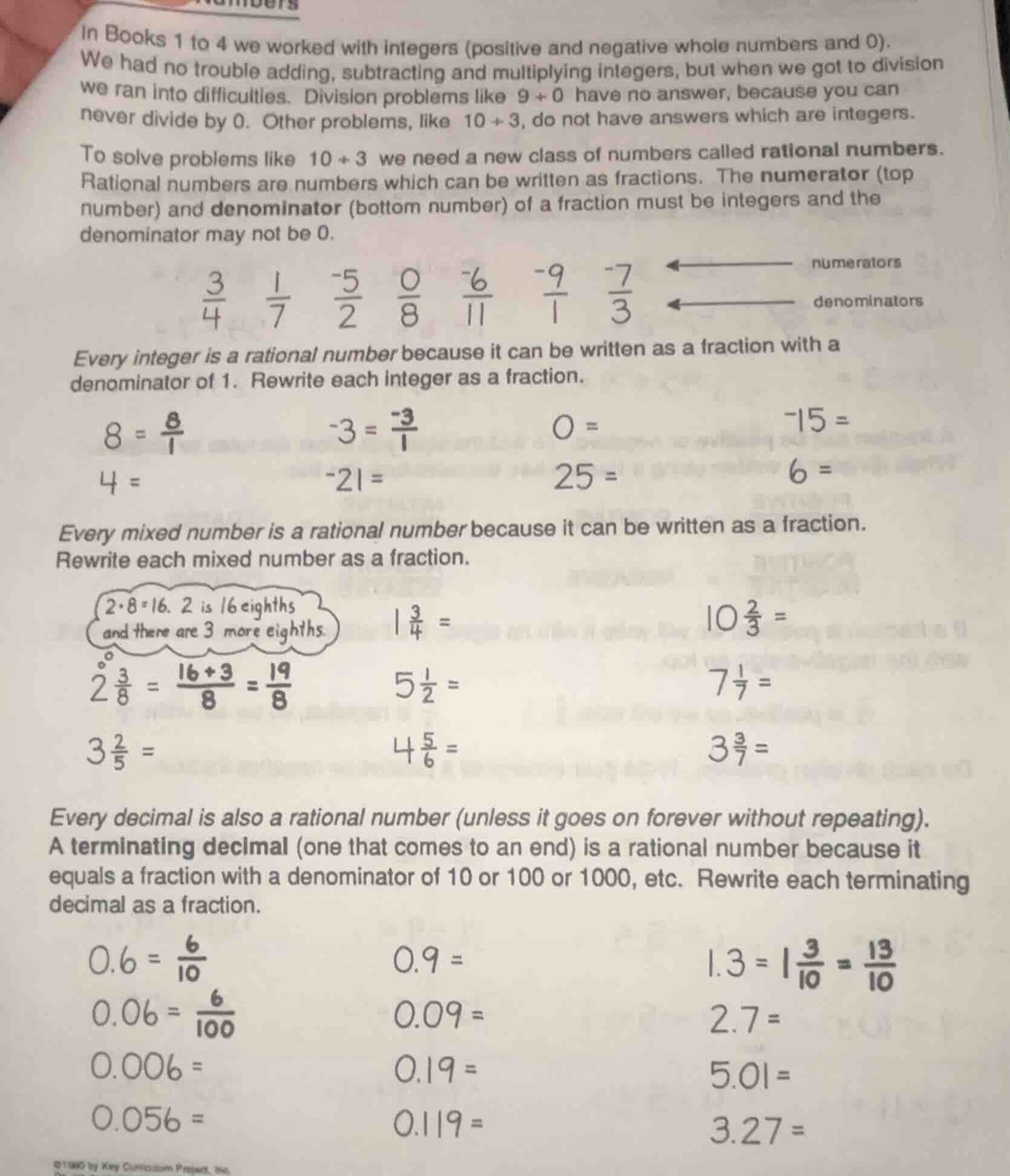in books 1 to 4 we worked with integers (positive and negative whole nu…
