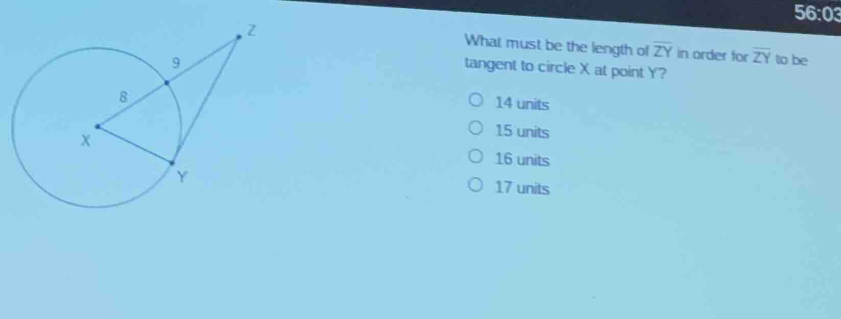 what must be the length of $overline{zy}$ in order for $overline{zy}$ t…