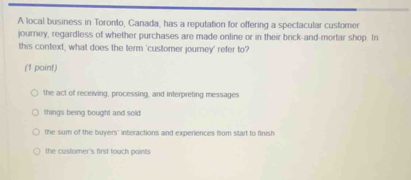 a local business in toronto, canada, has a reputation for offering a sp…