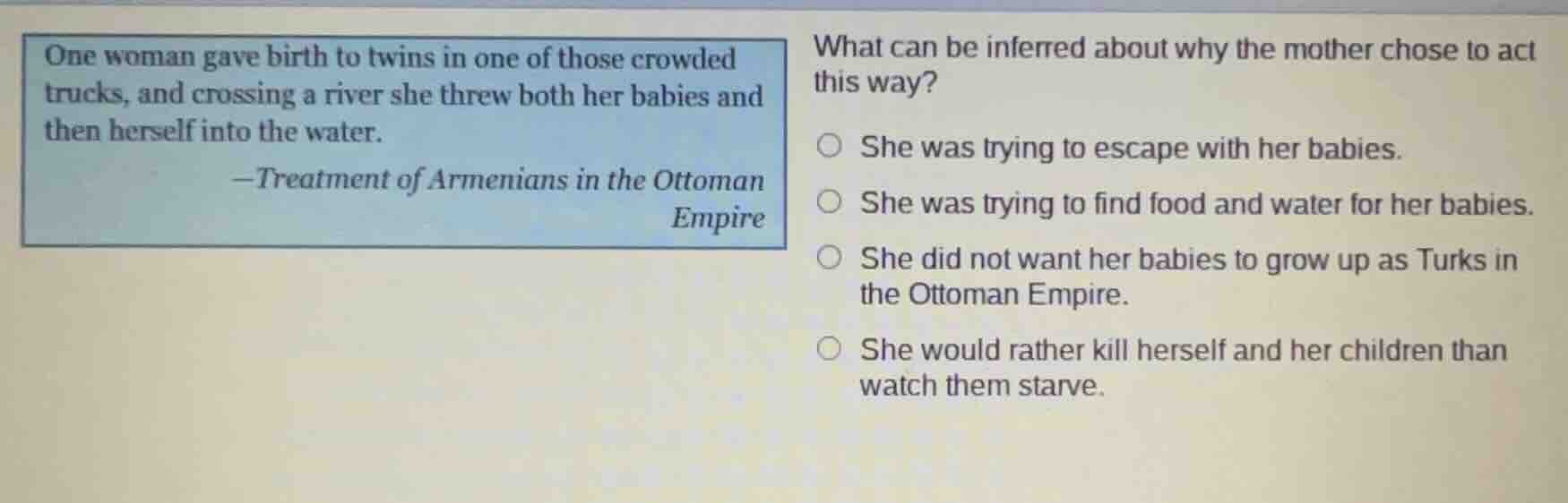 one woman gave birth to twins in one of those crowded trucks, and cross…