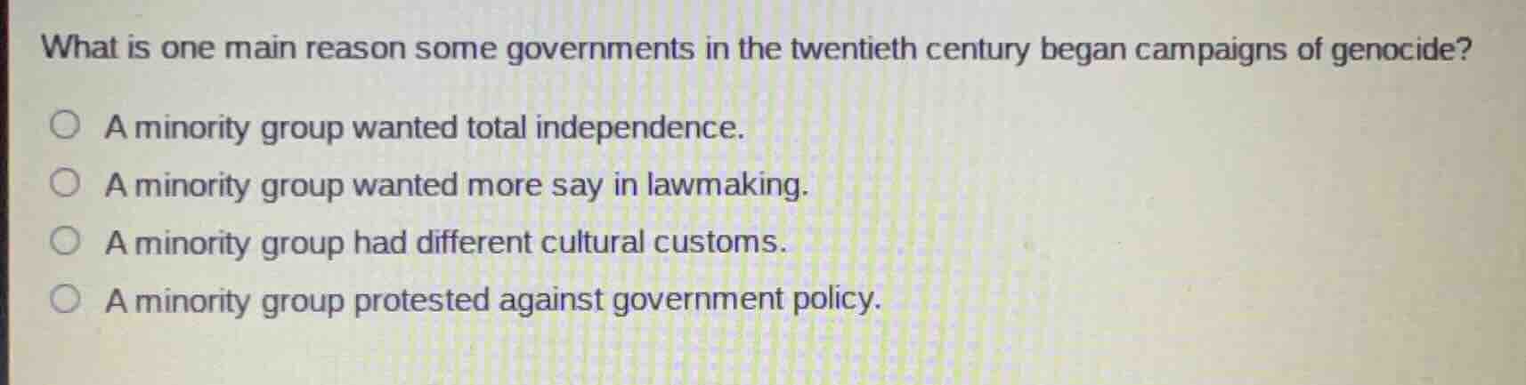 what is one main reason some governments in the twentieth century began…