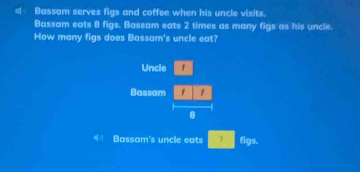 bassam serves figs and coffee when his uncle visits. bassam eats 8 figs…