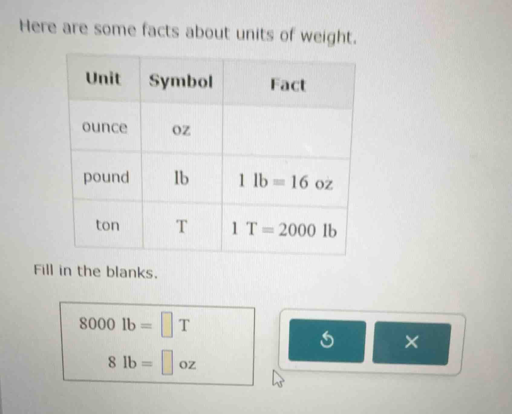 here are some facts about units of weight. unit | symbol | fact ounce |…