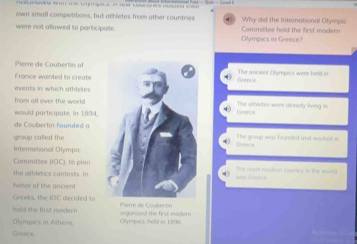 own small competitions, but athletes from other countries were not allo…