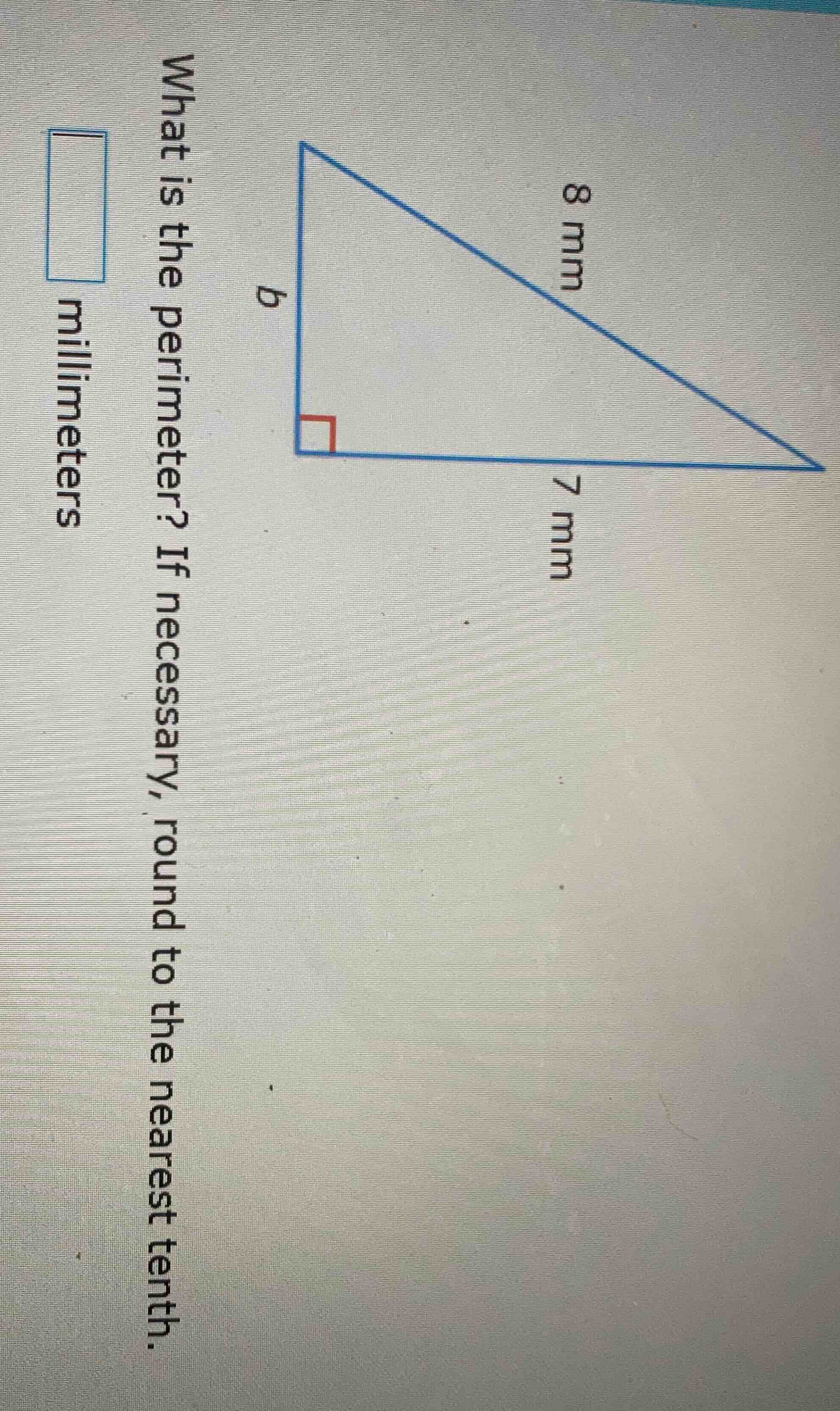 what is the perimeter? if necessary, round to the nearest tenth. $squar…