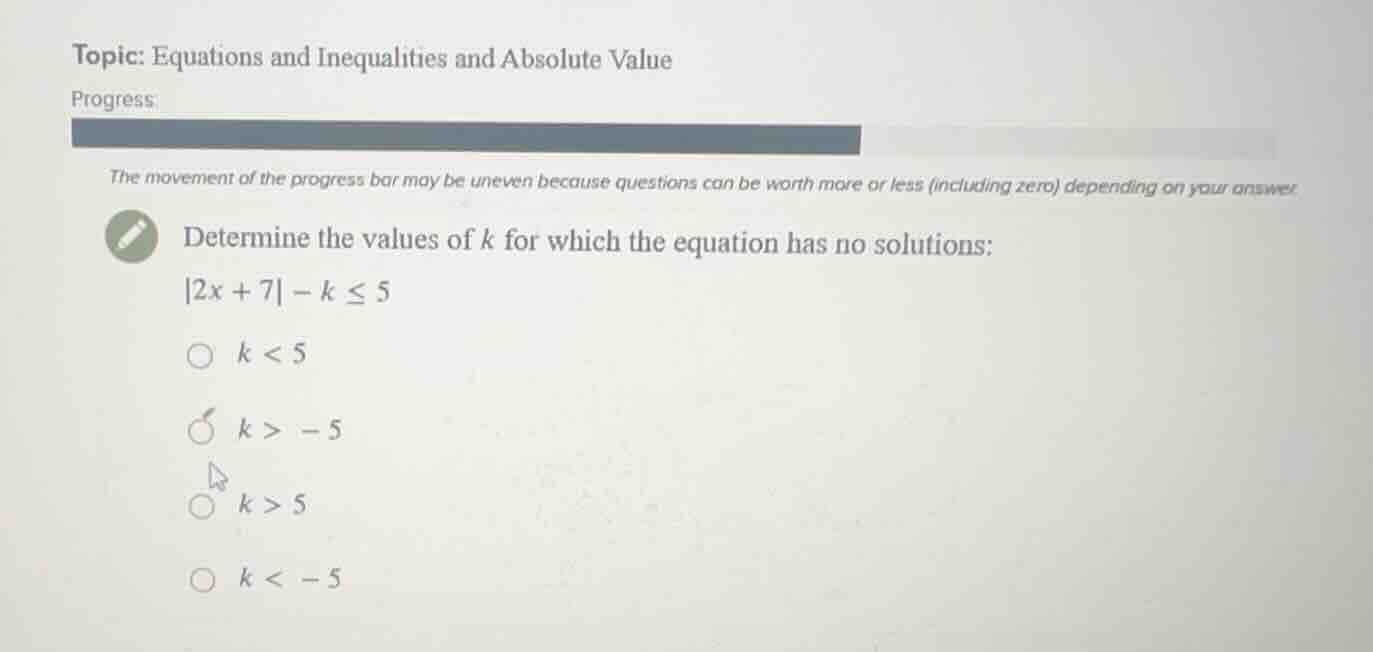 topic: equations and inequalities and absolute value progress: the move…