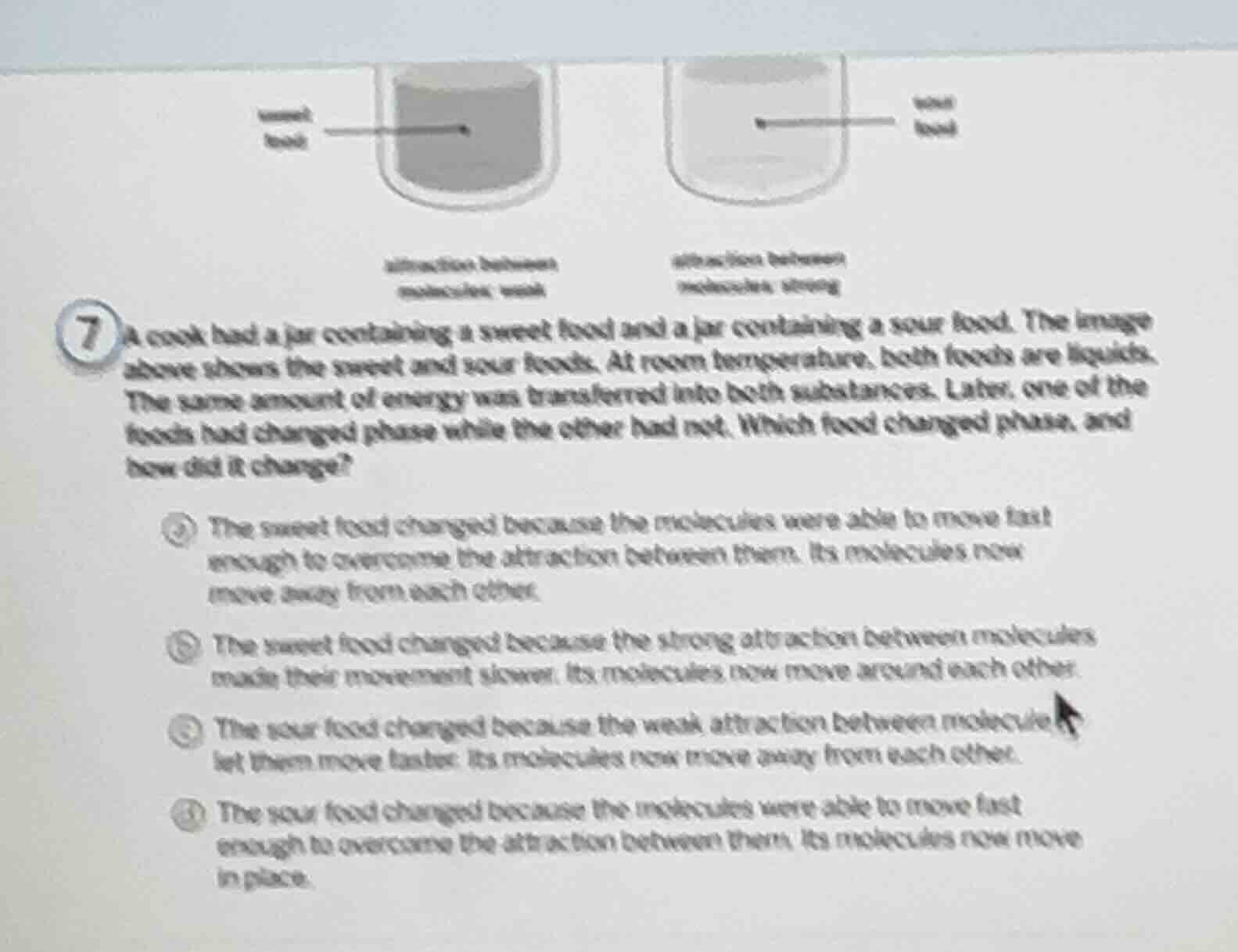 7 a cook had a jar containing a sweet food and a jar containing a sour …