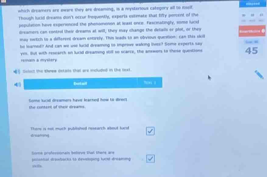 which dreamers are aware they are dreaming, is a mysterious category al…