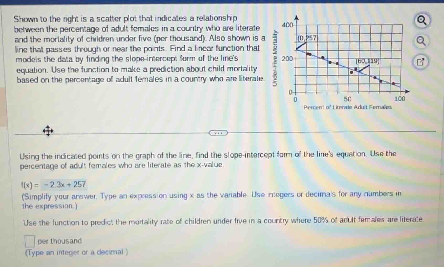 shown to the right is a scatter plot that indicates a relationship betw…