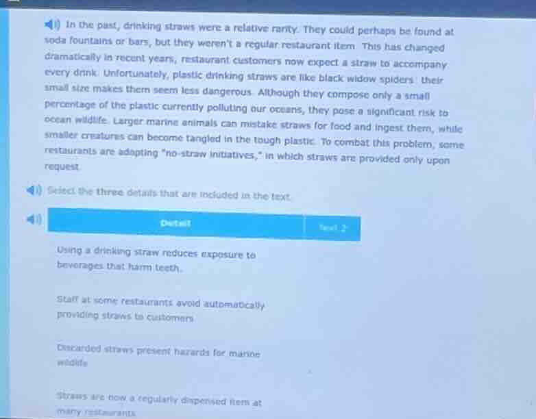 1) in the past, drinking straws were a relative rarity. they could perh…