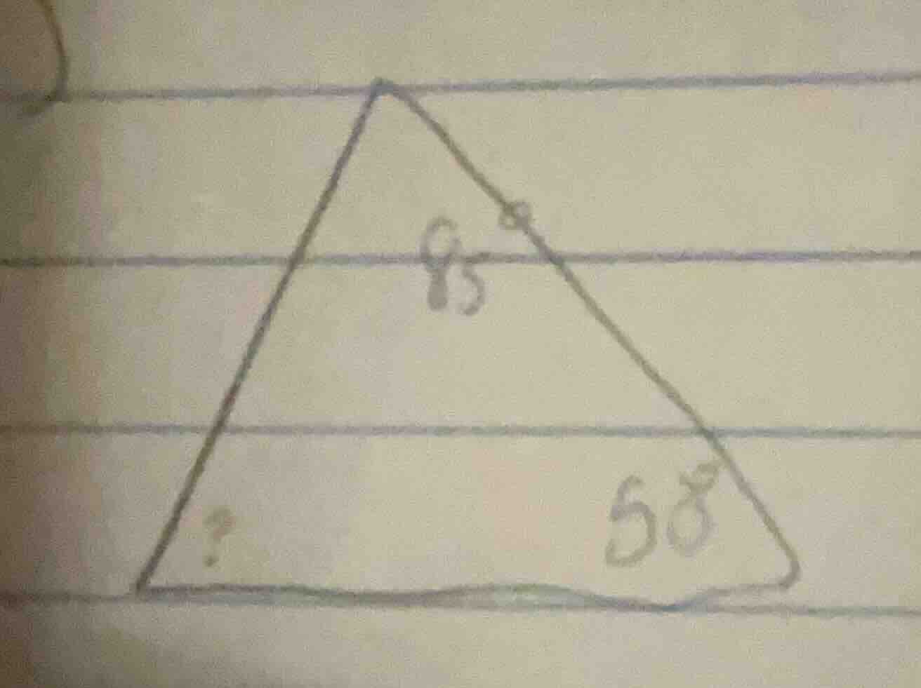 there is a triangle, one of its top angles is marked as $80^circ$, one …